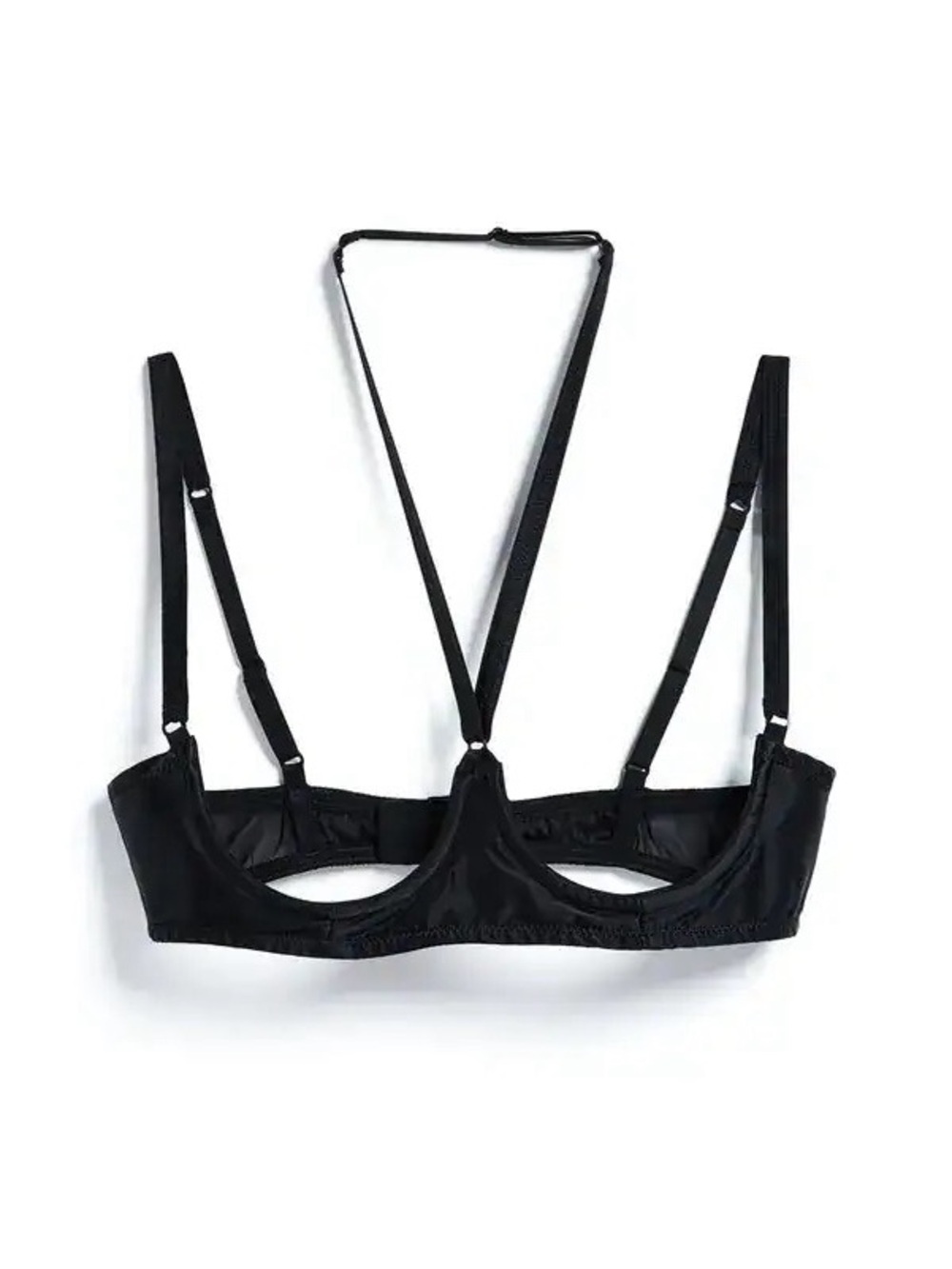 Rare Kiki de Montparnasse Voyeur Cage Bra Black Silk Bra A/B US 32